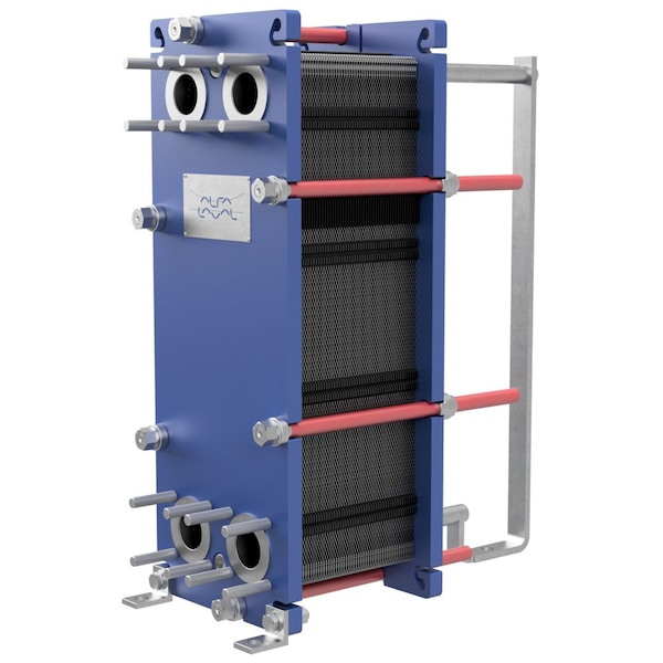 Gasketed Plate Heat Exchanger, 20 Plate, 1,300K BTU